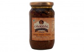 Chokkha Mango Garlic Pickle   Glass Jar  400 grams